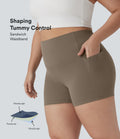 Plus Size UltraSculptTM SoCinched High Waisted Tummy Control Training Biker Shorts 3'' with Pockets