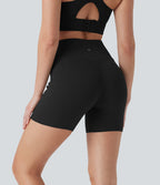 High Waisted Training Biker Shorts 5'' with Pockets