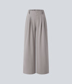 FlexTM High Waisted Side Pocket Wide Leg Waffle Work Pants