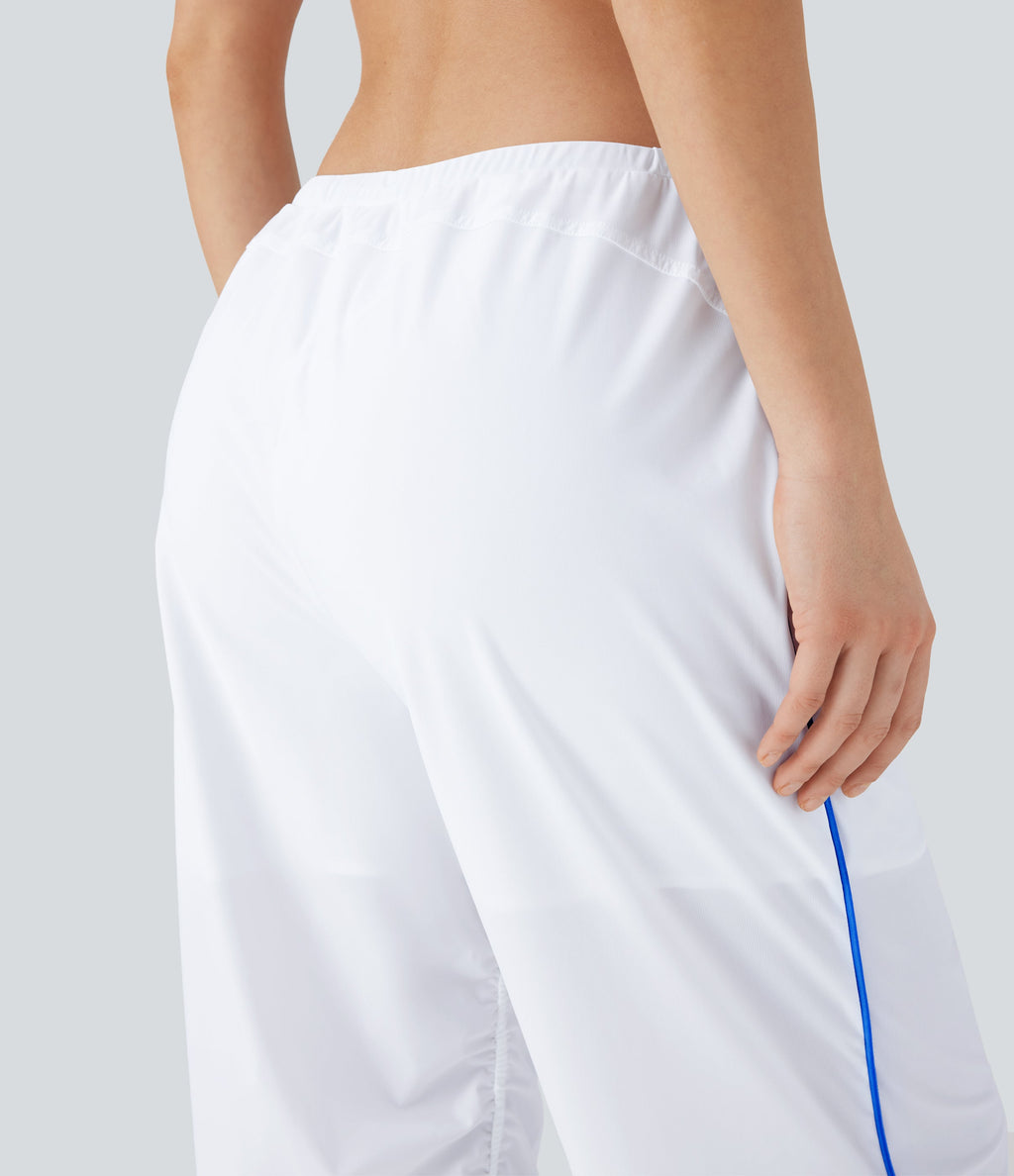 Low Rise 2-in-1 Color Block Quick Dry Dance Joggers with Pockets