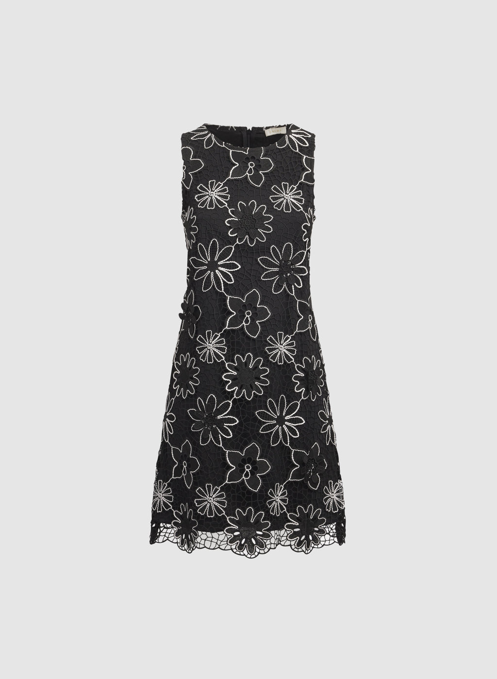Floral Embroidered Crochet Dress