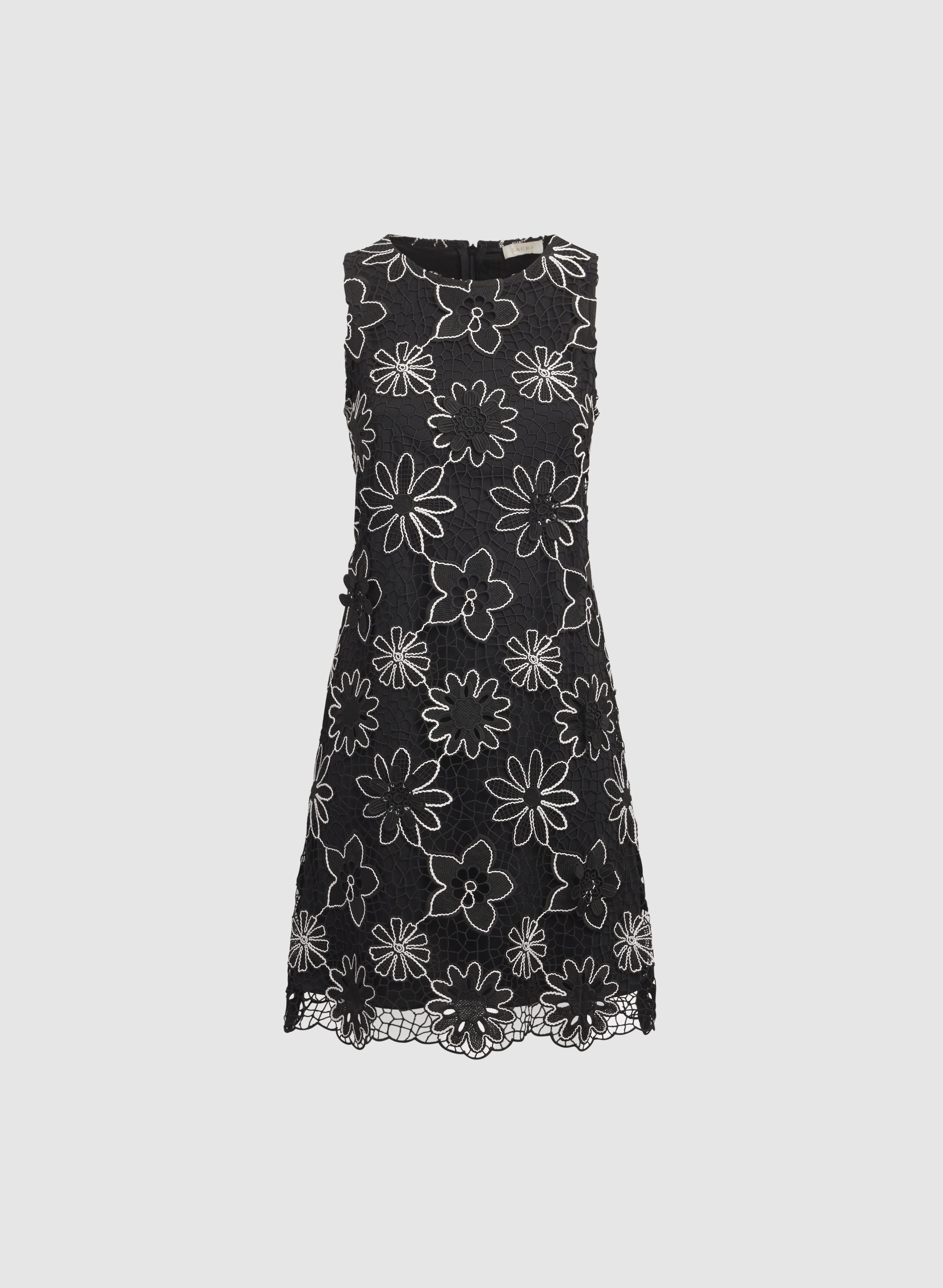 Floral Embroidered Crochet Dress