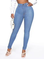 🖤 Sleek & Stretchy High-Waist Denim Pencil Pants – Chic, Comfy & Perfect for Every Outfit! 🔥