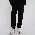 Unisex Black Minimalist Fleece Hoodie & Jogger Set Neutral Lounge Set