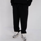 Unisex Black Minimalist Fleece Hoodie & Jogger Set Neutral Lounge Set