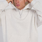 Unisex White Minimalist Fleece Hoodie & Jogger Set Neutral Lounge Set