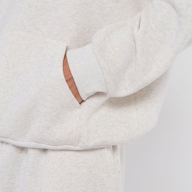 Unisex White Minimalist Fleece Hoodie & Jogger Set Neutral Lounge Set