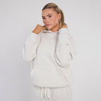 Unisex White Minimalist Fleece Hoodie & Jogger Set Neutral Lounge Set