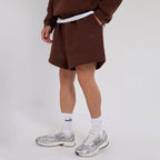 Unisex Brown Minimalist Fleece Hoodie & Jogger Set Neutral Lounge Set