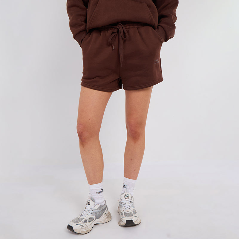 Unisex Brown Minimalist Fleece Hoodie & Jogger Set Neutral Lounge Set