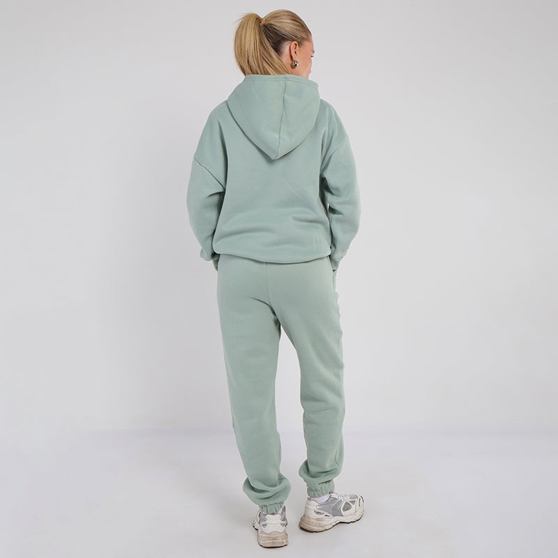 Unisex Mint Minimalist Fleece Hoodie & Jogger Tracksuit