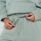 Unisex Mint Minimalist Fleece Hoodie & Jogger Tracksuit
