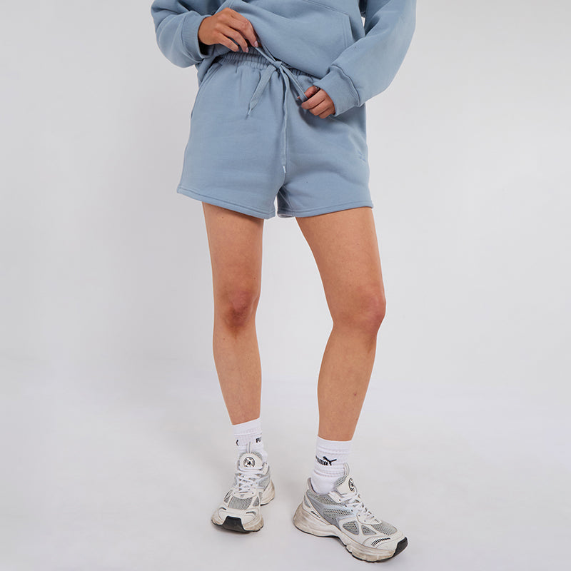 Unisex Blue Minimalist Fleece Hoodie & Jogger Set Neutral Lounge Set