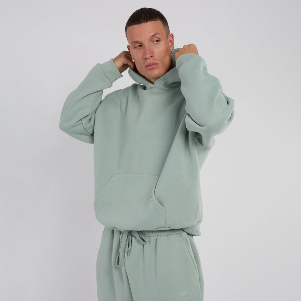 Unisex Mint Minimalist Fleece Hoodie & Jogger Tracksuit