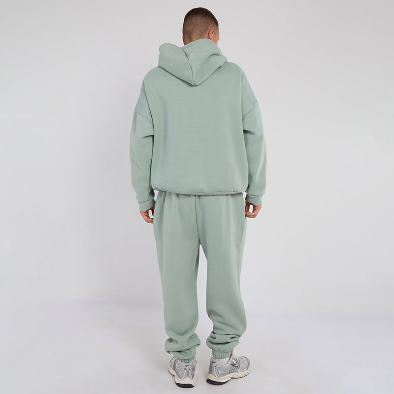 Unisex Mint Minimalist Fleece Hoodie & Jogger Tracksuit