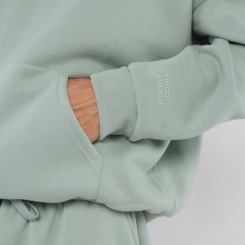 Unisex Mint Minimalist Fleece Hoodie & Jogger Tracksuit