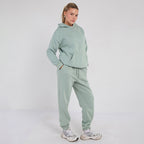 Unisex Mint Minimalist Fleece Hoodie & Jogger Tracksuit