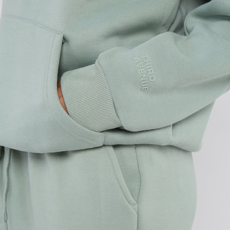 Unisex Mint Minimalist Fleece Hoodie & Jogger Tracksuit