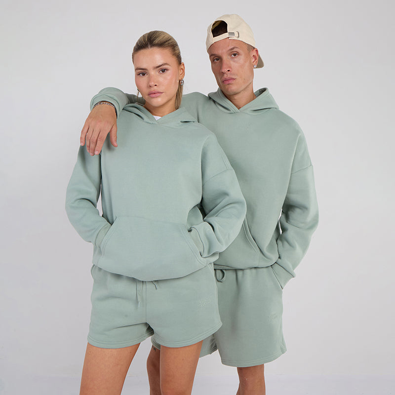 Unisex Mint Minimalist Fleece Hoodie & Jogger Tracksuit