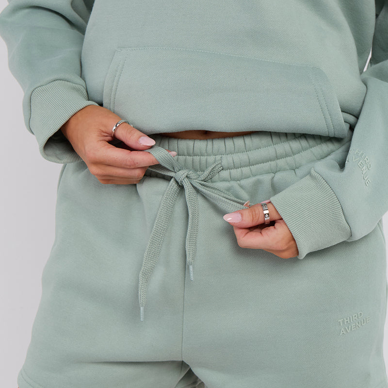 Unisex Mint Minimalist Fleece Hoodie & Jogger Tracksuit