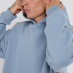 Unisex Blue Minimalist Fleece Hoodie & Jogger Set Neutral Lounge Set