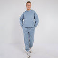 Unisex Blue Minimalist Fleece Hoodie & Jogger Set Neutral Lounge Set