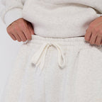 Unisex White Minimalist Fleece Hoodie & Jogger Set Neutral Lounge Set