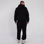 Unisex Black Minimalist Fleece Hoodie & Jogger Set Neutral Lounge Set