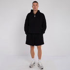 Unisex Black Minimalist Fleece Hoodie & Jogger Set Neutral Lounge Set