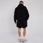 Unisex Black Minimalist Fleece Hoodie & Jogger Set Neutral Lounge Set