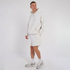 Unisex White Minimalist Fleece Hoodie & Jogger Set Neutral Lounge Set