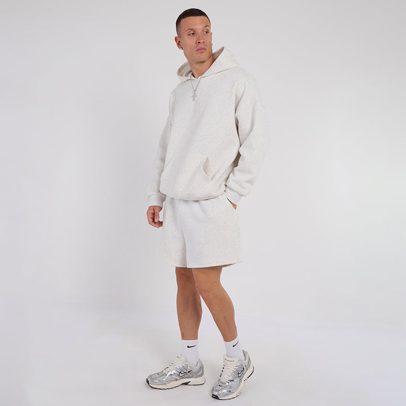 Unisex White Minimalist Fleece Hoodie & Jogger Set Neutral Lounge Set