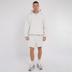Unisex White Minimalist Fleece Hoodie & Jogger Set Neutral Lounge Set