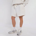 Unisex White Minimalist Fleece Hoodie & Jogger Set Neutral Lounge Set