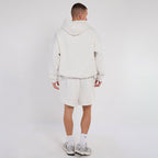 Unisex White Minimalist Fleece Hoodie & Jogger Set Neutral Lounge Set