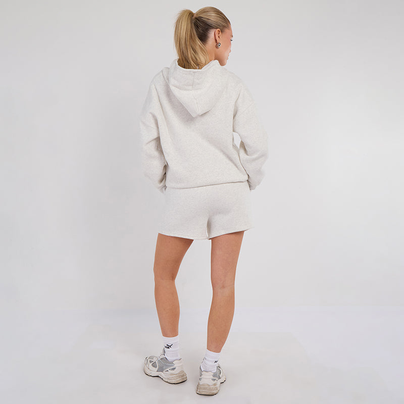 Unisex White Minimalist Fleece Hoodie & Jogger Set Neutral Lounge Set