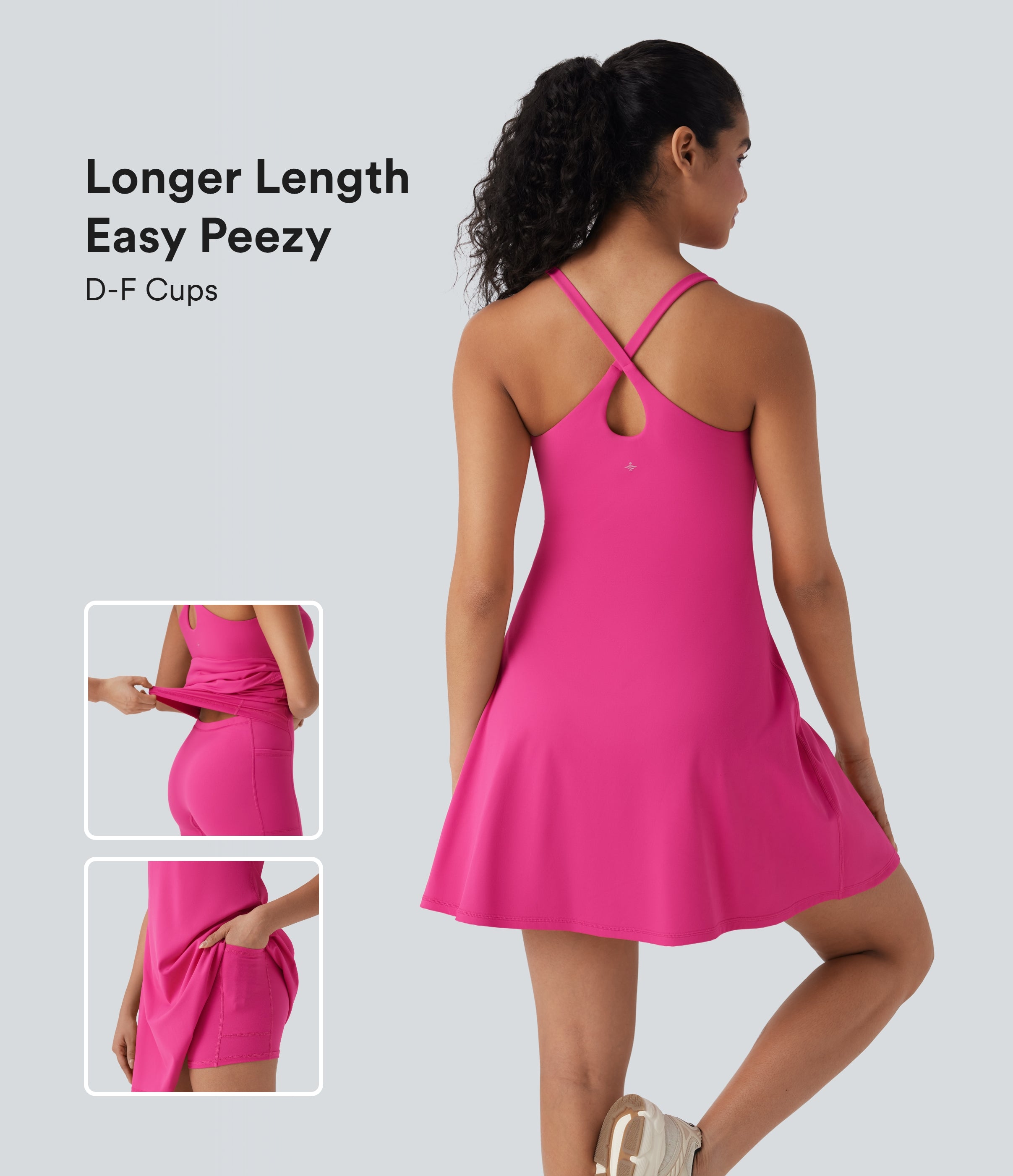 SoftlyZeroTM Plush Active Dress-Longer Length-Easy Peezy Edition-D/DD/DDD/F Cups