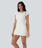 Water Repellent Wear-Resistant 2-Piece Mini Camping Cargo Dress with Pockets