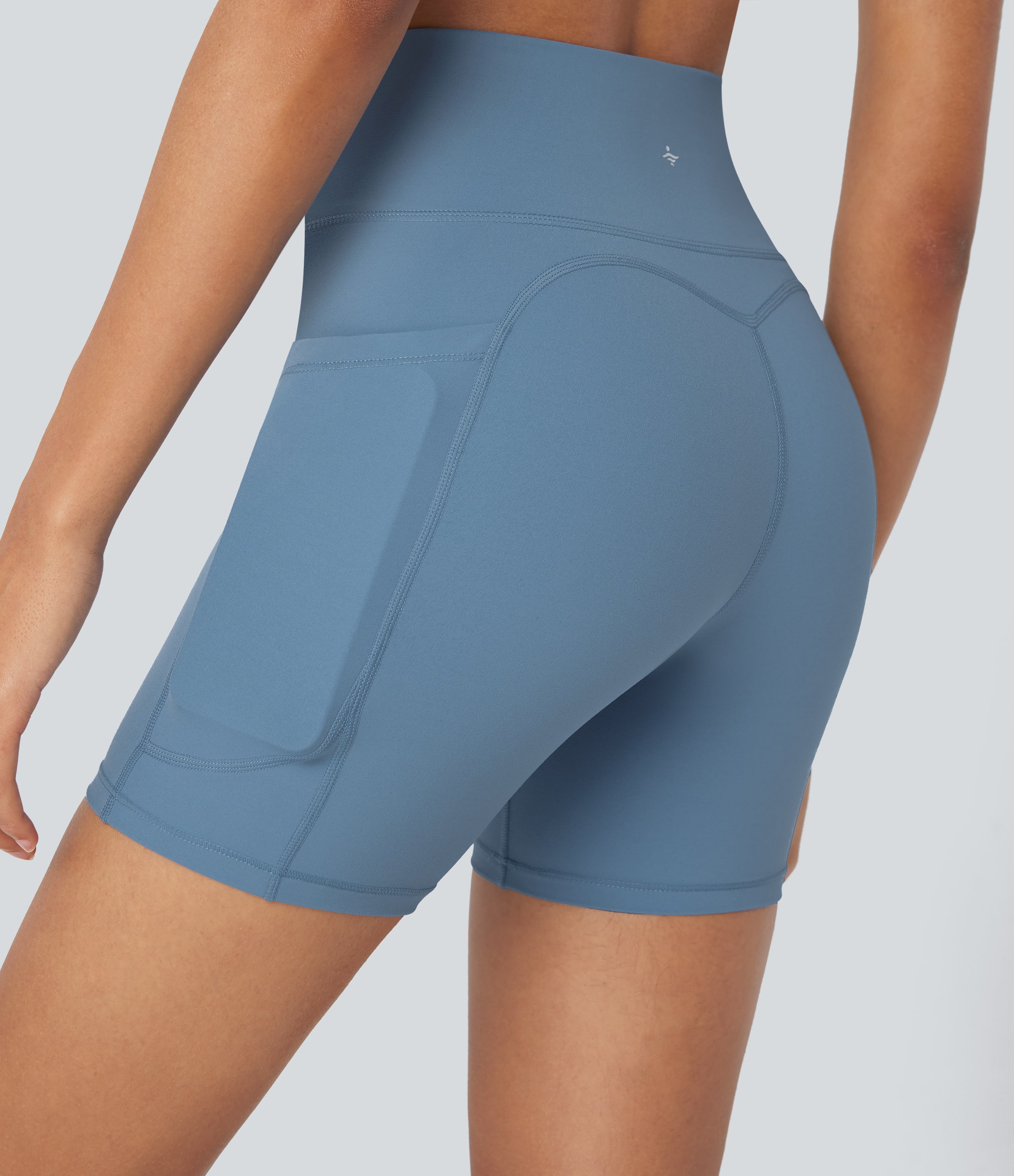UltraSculptTM High Waisted Yoga Biker Shorts 5'' with Pockets