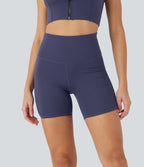 SoftlyZeroTM QuickDry SoCinched High-Waisted Tummy-Control Ruched Running Biker Shorts 5''