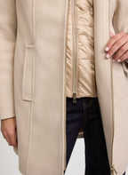 Stretch Wool Blend Coat