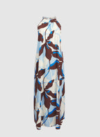 Leaf Print Maxi Dress