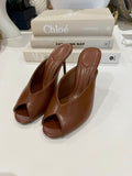 Brown Open Toe Heels