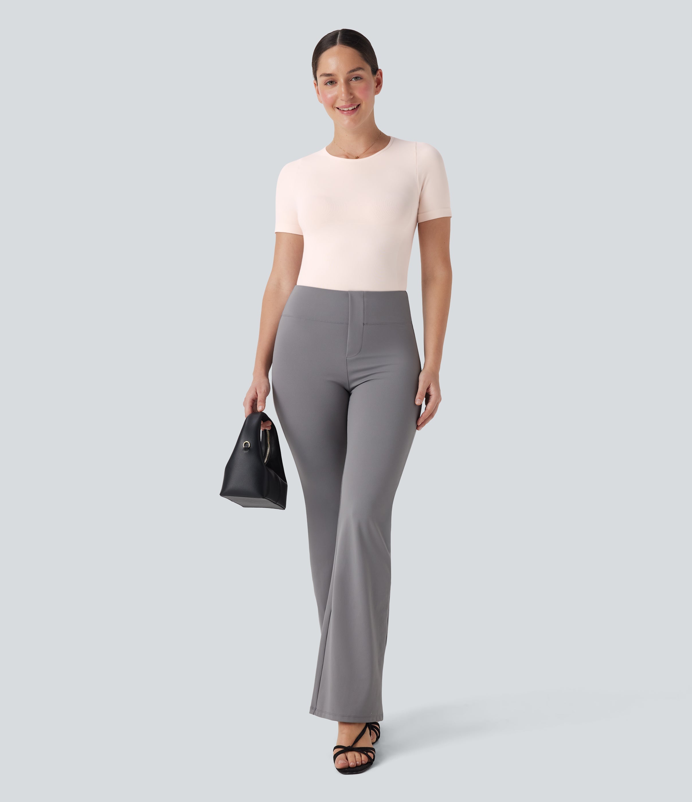 Seamless Flow Smoothing Adjustable Leg Straps Work Bodysuit-Easy Peezy