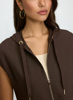 Zip Front Hooded Top