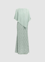 Lace Capelet Overlay Dress