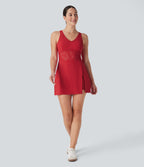 SoftlyZeroTM Airy Contrast Lace 2-in-1 Cool Touch Tennis Active Dress with Pocket-UPF50+