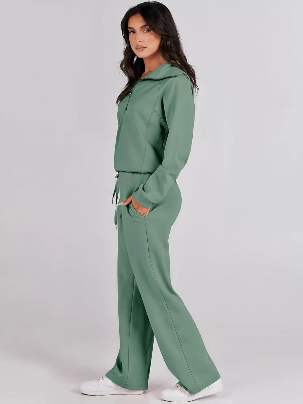 2024 Fall Trendy Outfits Oversized Two Piece Sweatsuit