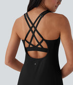 SoftlyZeroTM QuickDry 2-Piece Mini Tennis Active Dress with Pockets