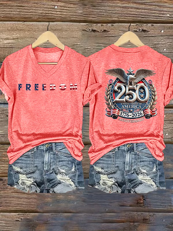 Women's  FREEDOM  Print T-Shirt